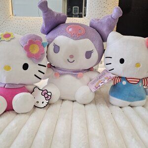 3 New Sanrio Hello Kitty Plush Doll Set Figure Stuffed Girls Toy Gift